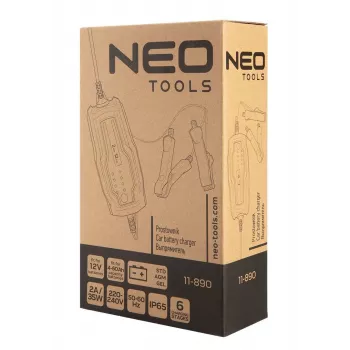 NEO TOOLS 11-890 automatski punjač baterija 2A/35W za 12V olovno-kiselinske, AGM i gel baterije 4-60Ah