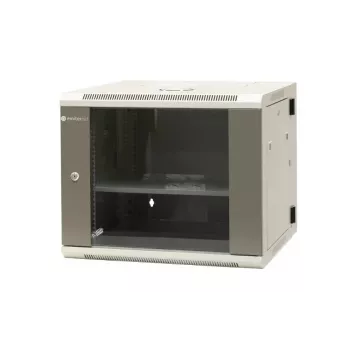 EMITER EM/AH6509 19 inch 9U Wall-Mount Split Cabinet with Tempered Glass Door, 600x550x500 mm, Black