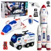 LEAN TOYS veliki svemirski set: postaja, raketa, shuttle, vozilo za istraživanje, astronauti