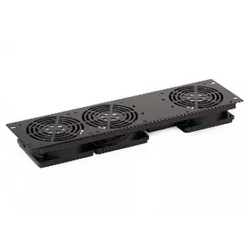 SIGNAL A19-3W 19-Inch 1U Rack Mount Fan Panel with 3 Fans, 230V, Black