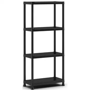 KETER polica 4 razine Shelf 60 s 4 police 60x30x135cm crna