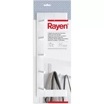 RAYEN kuka za vrata za vješanje / 5 kuka / bijela