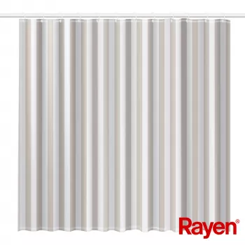 RAYEN zavjesa za tuš 180x200cm bijela/bež, PEVA