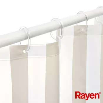 RAYEN zavjesa za tuš 180x200cm bijela/bež, PEVA