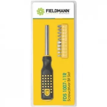 FIELDMANN FDS 1007-11R set od 12 odvijačkih bitova s ergonomskom drškom, bitovi od krom-vanadij čelika, magnetski držač, ravni/križni/Pozi/Torx