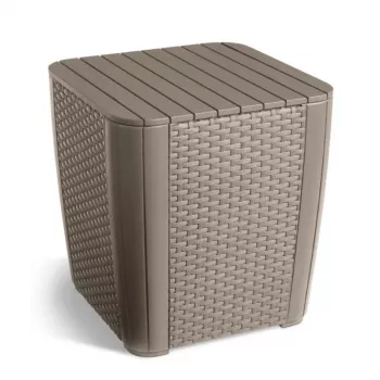 KETER vrtni stol/kutija za pohranu Luzon Flat Wicker bež