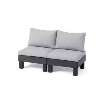 KETER vrtna sofa za dvije osobe Elements 2 sjedala siva/svijetlosiva