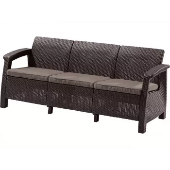 KETER trosjed vrtna sofa Corfu Love Seat Max smeđa