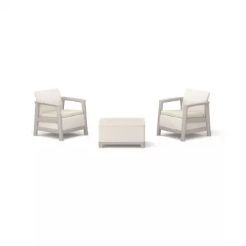 KETER set vrtnog namještaja Scandi Linea Balkon Set šljunčano sivi/svijetlobež