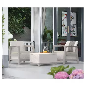 KETER set vrtnog namještaja Scandi Linea Balkon Set šljunčano sivi/svijetlobež