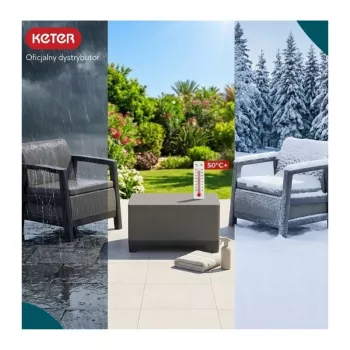 KETER set vrtnog namještaja Scandi Linea balkonski set sivi