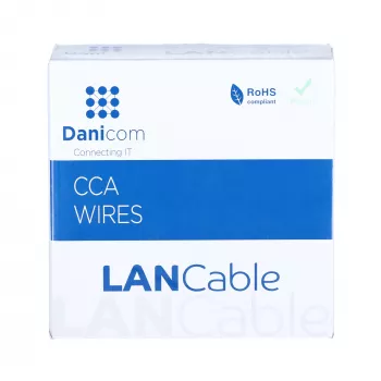 DSIT CAT5e U/UTP 50m Solid CCA Bulk Cable on Reel, Grey (DC-UTP5CCA50S-GRY)
