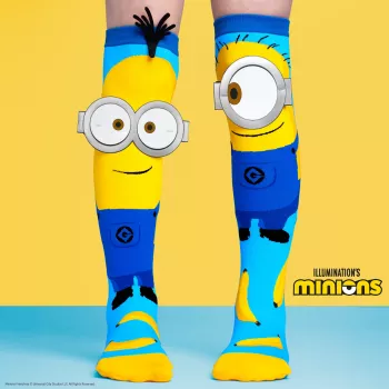 Dječje dokoljenke čarape Skarpetki Gogle Minionki 3d Minions / Madmia / Nb001