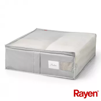 RAYEN Premium siva kutija za deke 65x55x20cm