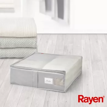 RAYEN Premium siva kutija za deke 65x55x20cm
