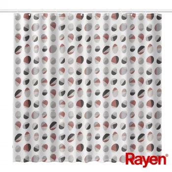 RAYEN zavjesa za tuš 180x200cm bijela/rebrasta, PEVA