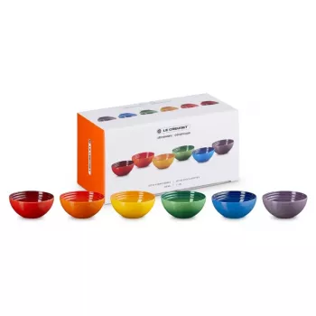 LE CREUSET Set of 6 stoneware bowls 330ml in different colors