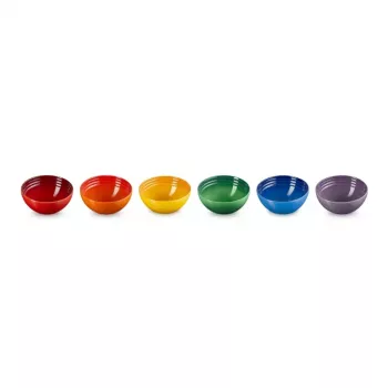 LE CREUSET Set of 6 stoneware bowls 330ml in different colors