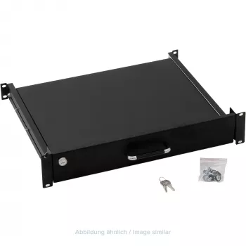TRITON RAB-UP-X29-A1 19 inch Lockable Rackmount Keyboard and Mouse Tray, 1U, Black