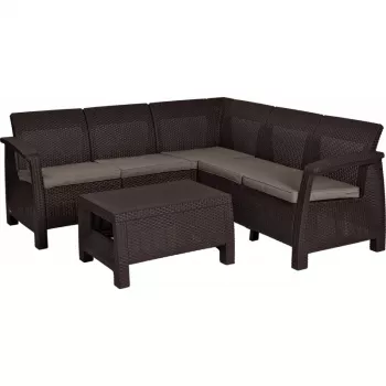 KETER vrtni set namještaja Corfu Relax Set smeđi