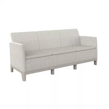 KETER vrtna sofa dvosjed Scandi Form 3 Seater Sofa kamenosiva/svijetlobeige