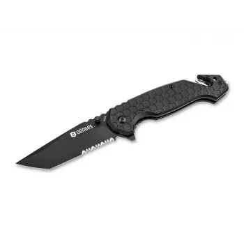 Dönges Basic Tactical sklopivi nož 01DG003, crni, nehrđajući čelik, Drop Point Combination Edge