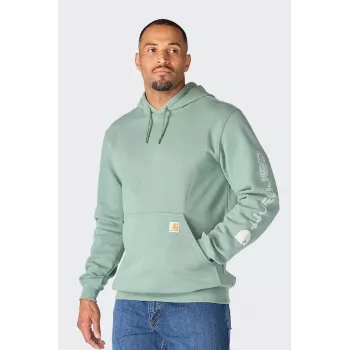 Carhartt Iconic K288 majica s kapuljačom i logom GREEN SLATE