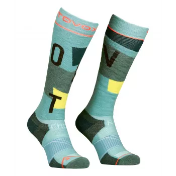 Ženske skijaške čarape Ortovox Freeride Long Socks Cozy - ice waterfall