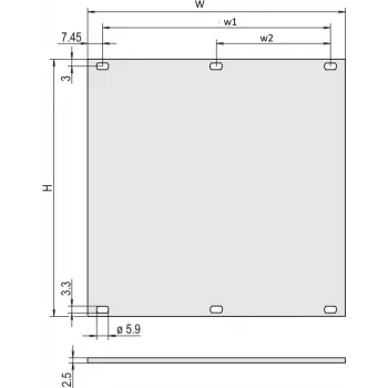 SCHROFF 4U 42HP aluminijska prednja ploča, eloksirana/kromatizirana, 19 inch montaža u stalak 30847463