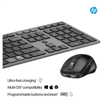 HP 720 bežični set tipkovnice i miša za više uređaja - Twilight Black 9T5A9AA#ABD