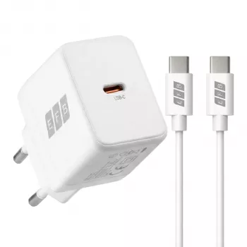 EFB Elektronik G301CE 30W USB-C GaN set punjača s 2m USB-C kabelom, bijeli
