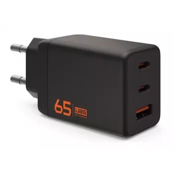 UAG SRGE 65W GaN zidni punjač - 2x USB-C, 1x USB-A, crni