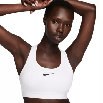 Nike Swoosh sportska podgrudnjak s umjerenom potporom, bijeli XL