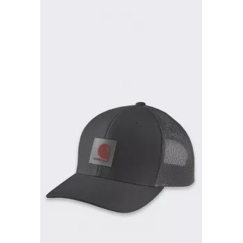 Carhartt Twill Mesh-Back Logo Patch Cap - Black