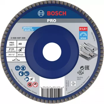 Bosch X571 Best for Metal lepezasta brusna ploča 125 mm P80 cirkonijev oksid 2608607338