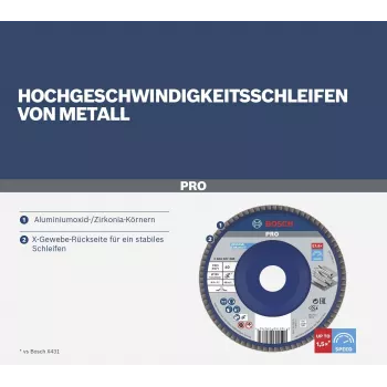 Bosch X571 Best for Metal lepezasta brusna ploča 125 mm P80 cirkonijev oksid 2608607338