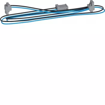 HAGER KU9S115YE Y spojni kabel, crno-plavi, 1,5 m, 1 utikač na 2 utičnice