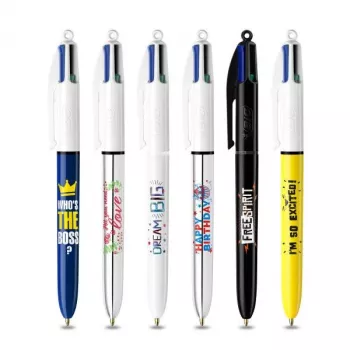 BIC 4 Colours kemijska olovka, pakiranje od 6 kom, plavo kućište, 4 boje tinte (plava, crvena, zelena, crna), 1,0 mm srednja šiljka 9926071