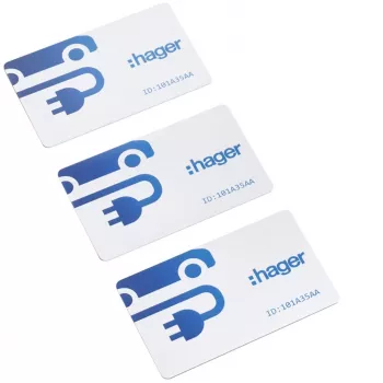 HAGER XVA410 RFID kartice, pakiranje od 3 kom, Mifare Classic 1K, 13,56 MHz, bijele