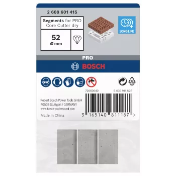 Bosch 2608601415 Diamond Segments for Dry Core Bits, 3-Pack