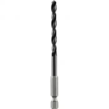 Bosch Accessories 2609255142 HSS Metal Twist Drill Bit 5 mm Roll-Forged Hex Shank 1/4 inch (6.3 mm) 1 pc
