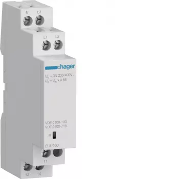 Hager EUU100 relej za nadzor faza, 3-fazni, 1 izmjenični kontakt, 3x230/400V AC