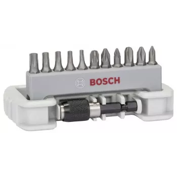 Bosch 2607017578 34-Piece Drill and Screwdriver Bit Set with HSS-TiN Metal, Masonry, and Wood Bits in X-Line Case