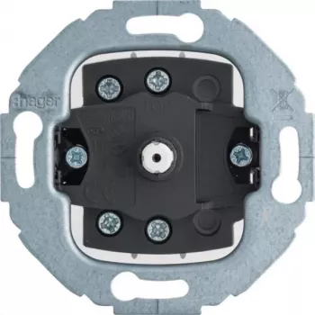 Hager WDE387503 dvostruki okretni serijski prekidač 10A 250V AC podžbukni polarno bijeli