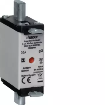 Hager NH Fuse Link LNH0035MK NH000 gG 500V 35A with Insulated Grip
