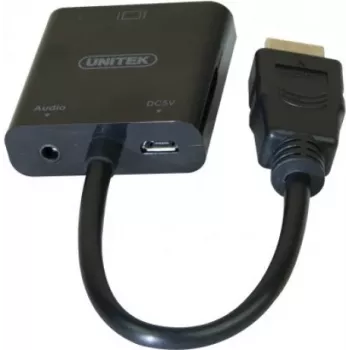 Exertis Connect 051248 VGA-na-HDMI adapter kabel 0,15 m crni