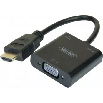 Exertis Connect 051248 VGA-na-HDMI adapter kabel 0,15 m crni