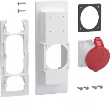 HAGER ZY16CEE 16 A 5-polna CEE ugradbena utičnica 400 V IP44 crvena
