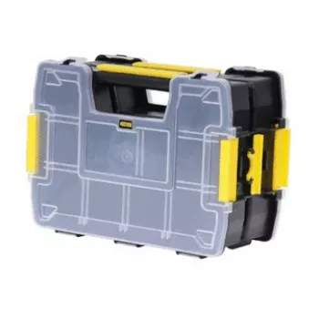 STANLEY SortMaster Junior kutija za sitni materijal s 10 podesivih pretinaca, crno-žuta, STST1-71197