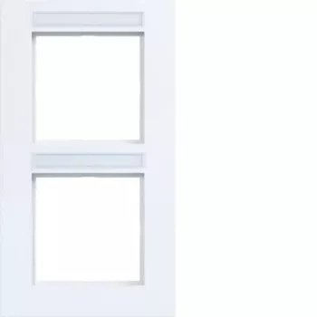 Hager Berker A.8 okvir za 2 modula okomiti, polarno bijeli sjajni WAD8203WG
